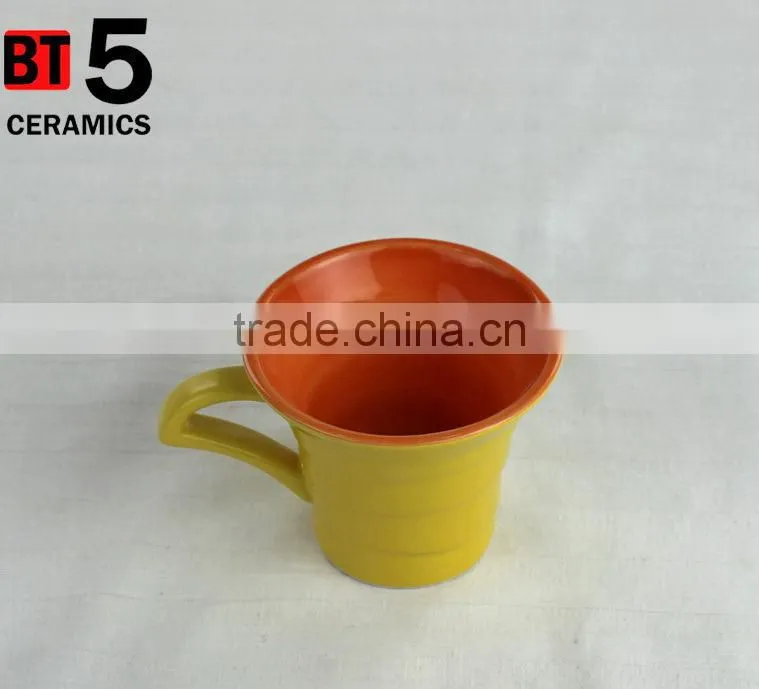 New design double glazed ceramic customized coffee mug