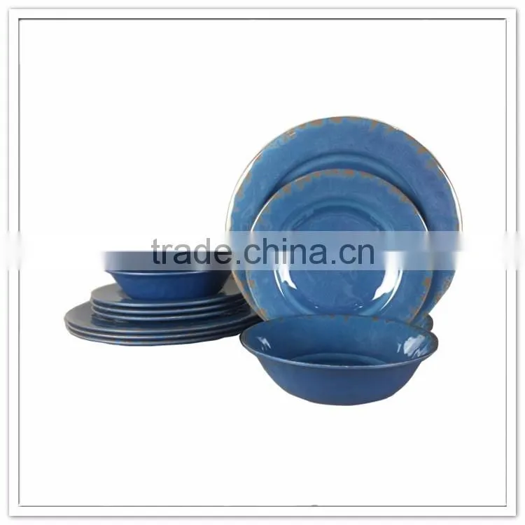 Melamine ruffle serveware, ruffle dinner plates for hotels