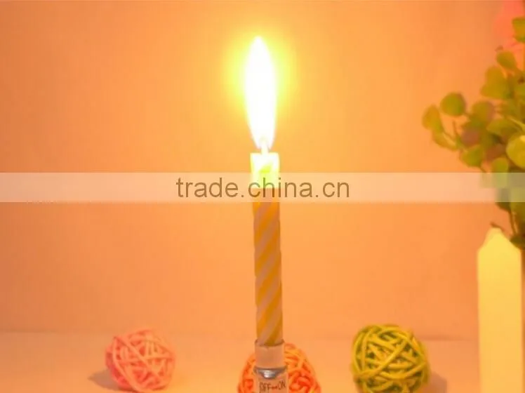 Music Colour Screw Thread Birthday Candle Wholesale