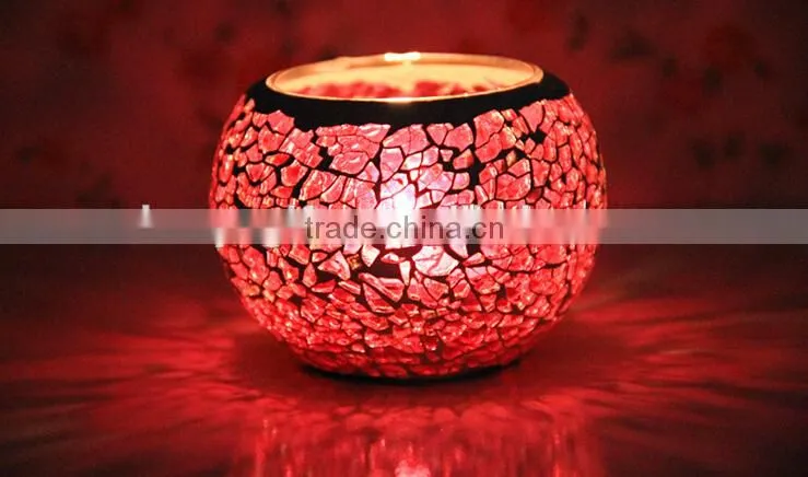 European romantic candlelight candlestick candlestick glass mosaic KTV Bar