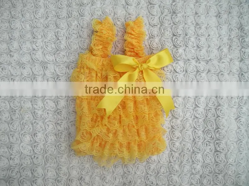 Newest style pop baby wear lace tops made in China