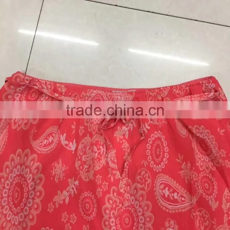 Ladies cheap stocklots printed short skirt