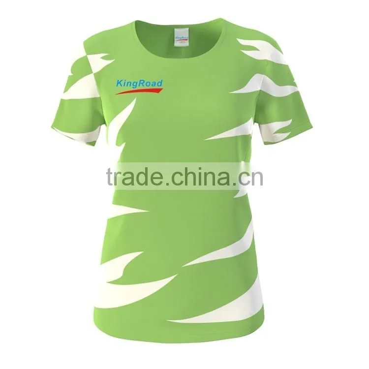 Good quality Sublimation print breathable t shirt for running