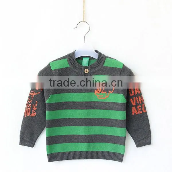 Knitted striped sweaters kids print winter pullover