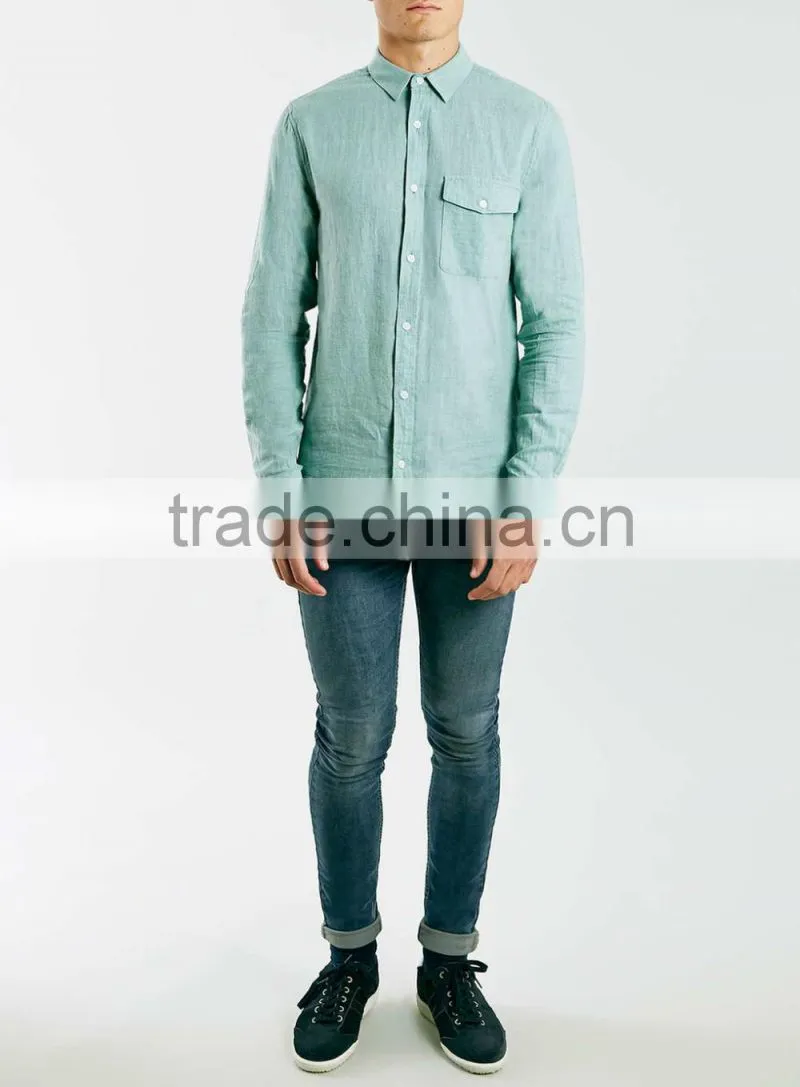 2016 latest dress designs mens hemp dress linen shirts