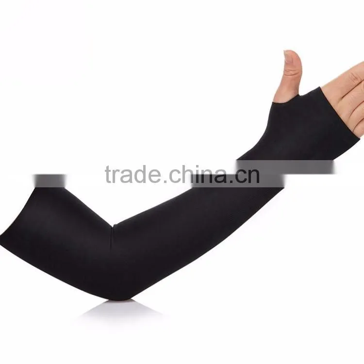 China made spandex Custom nylon compression sports cooling arm sleeves cover UV sun protection