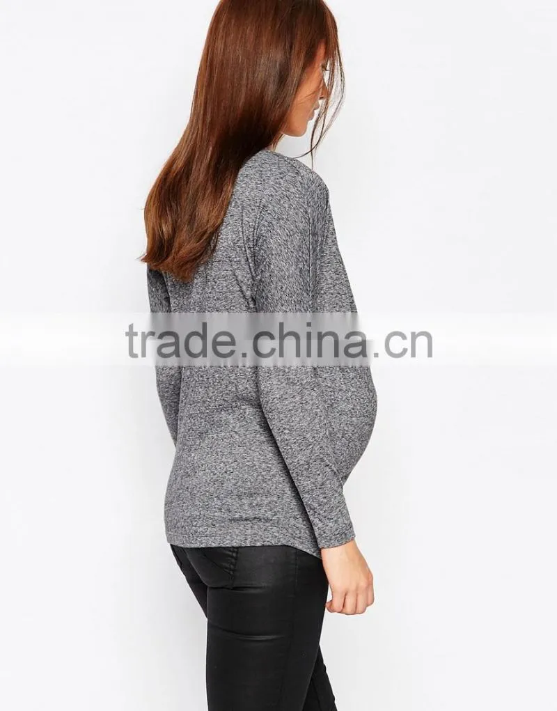 Latest scoop cowl neck longline cut women tops maternity tops wholesale