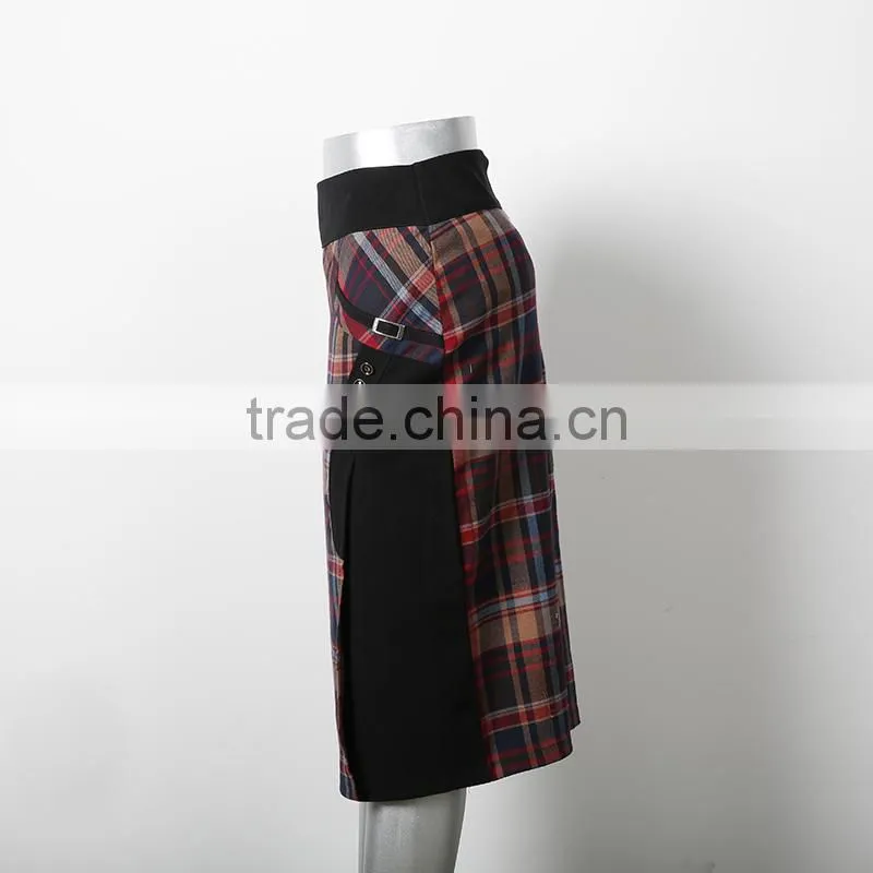 Cute new design high waist narrow plus size skirt