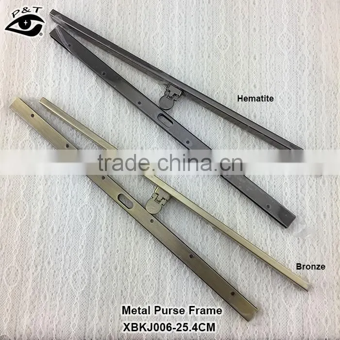 10'' Big size Gunmetal Bronze metal screw purse frame for handbags