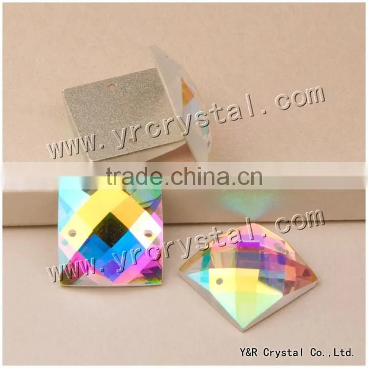 flat stones, 13*18mm octagon flat back smooth jewelry glass stones for jewelry