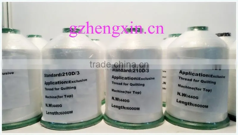 100% polyester sewing thread FOR SEWING MACHINE ,150d/3,raw white