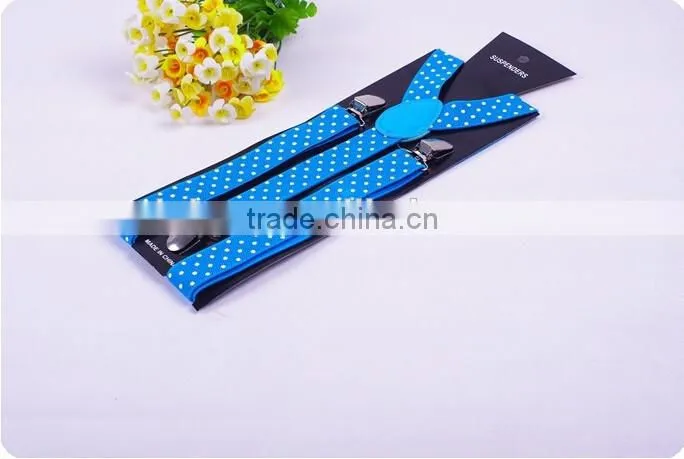 Polka Dot Braces Suspenders Elasticated Adjustable Polkadot Boys Girls 2.5cm/1"