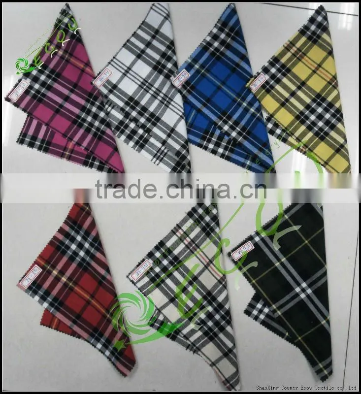 various polyester cotton yarn dyed shirt fabric