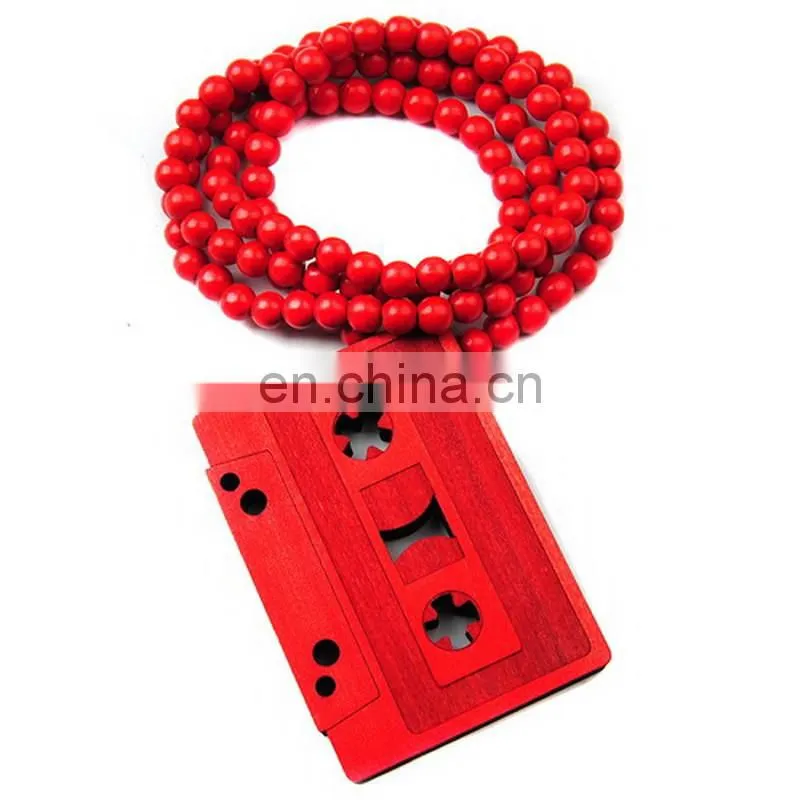 Big Size Hip Hop Customized Good Wood Cassette Tape Earring