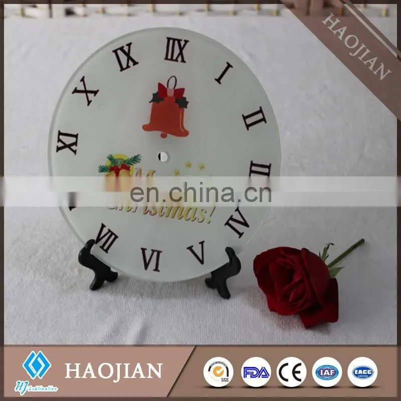 blank glass clock face for sublimation
