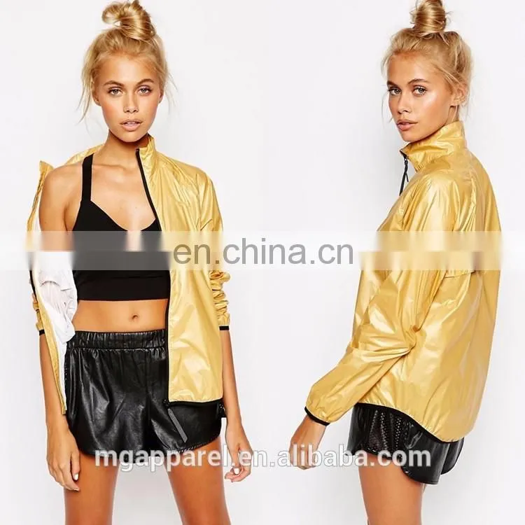 Fashion jackets women 2016 woman plain windbreaker jacket wholesale