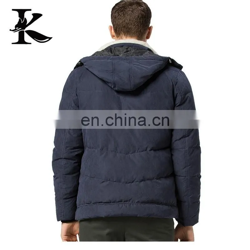 Windbreaker and waterproof quilted down jacket for men
