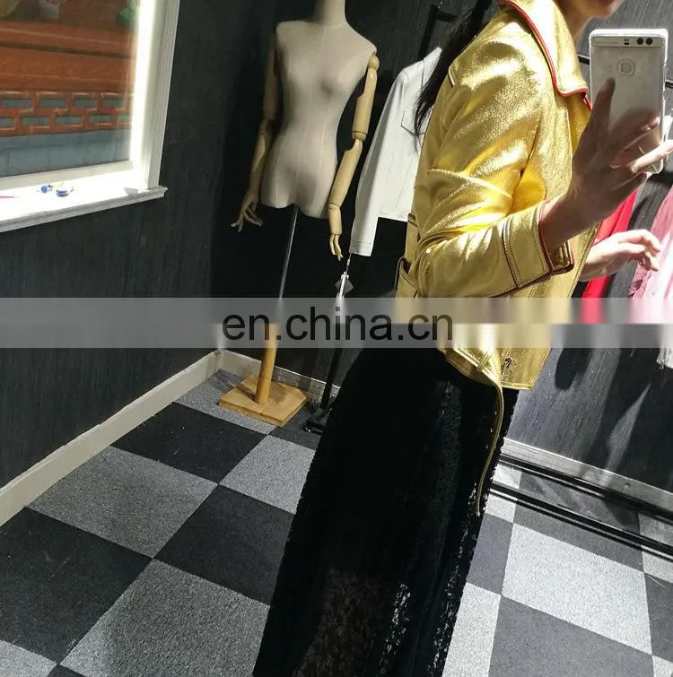 Womens Leather Coat Short Design Outerwear Jacket Motorcycle Formal Jacket
