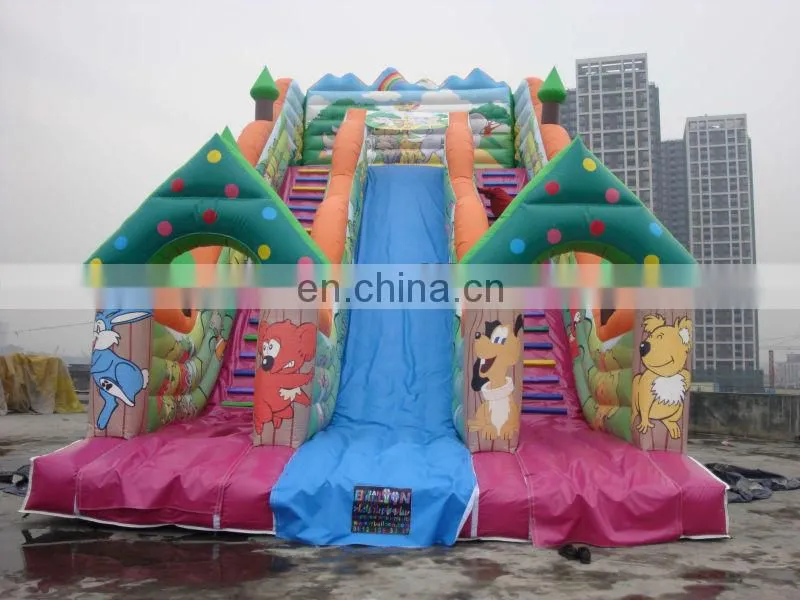 Giant inflatable water slide