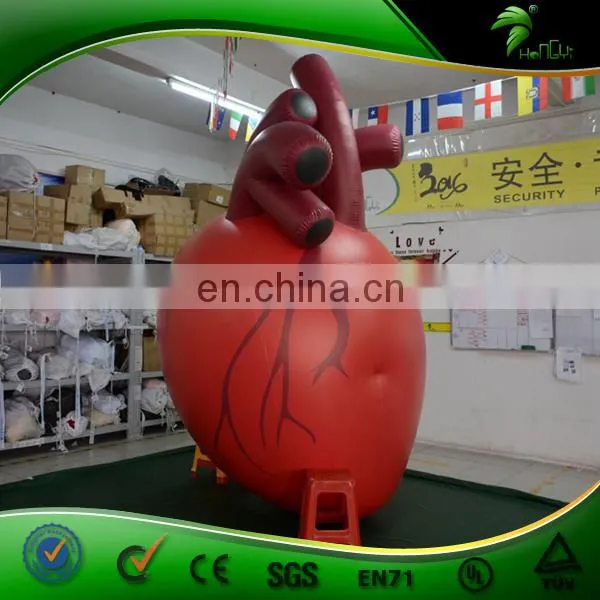 Large Inflatable Heart Organ Replica Balloon Artificial Custom Organ Model Inflatables PVC Advertising Toys Ball
