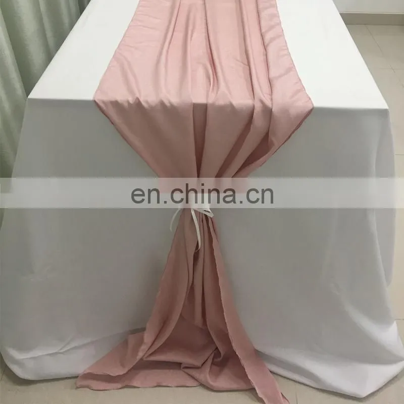 TR041#58 coral crepe de chine mexican table runner decoration