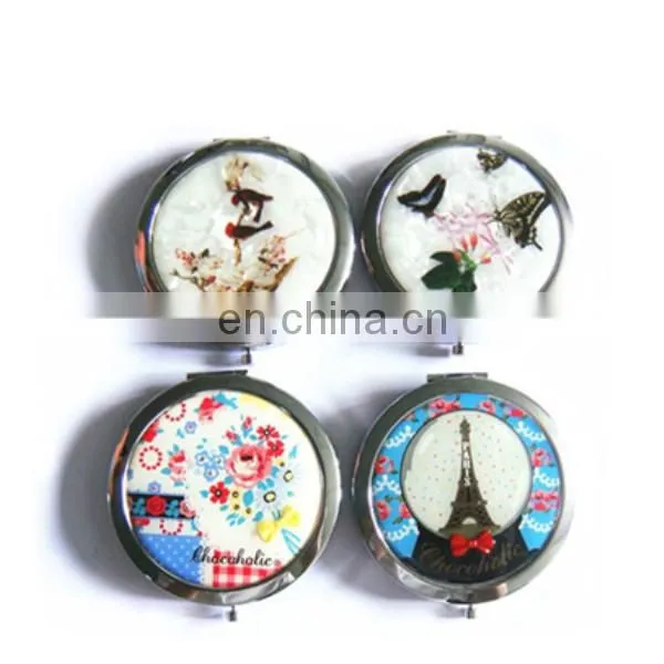 Wholesale Handmade yes foldable personalized metal makeup Mirror