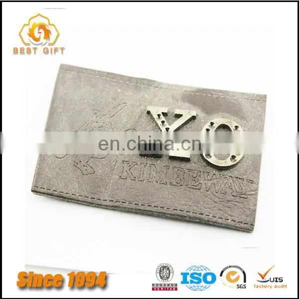Wholesale Custom Cheap Hardware Jeans Accessories Metal Logo Label Patches