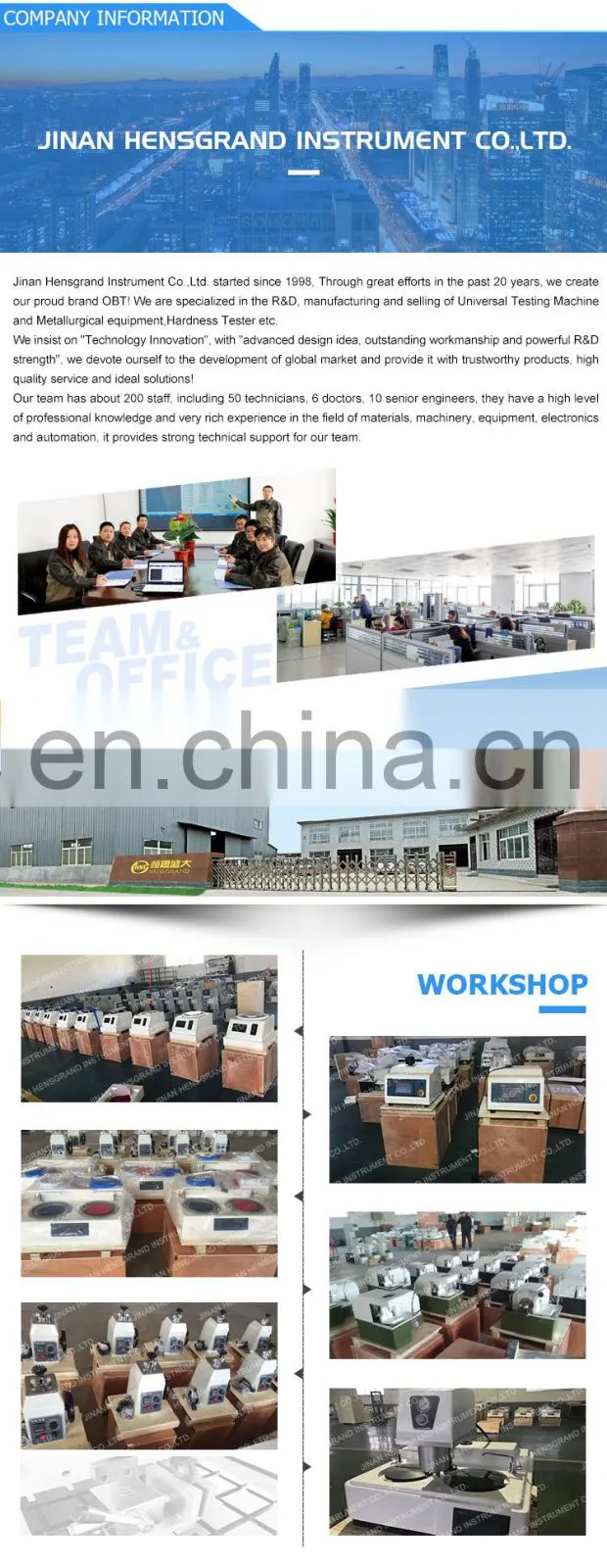 Manual metallurgical laboratory equipment with cooling system suppliers