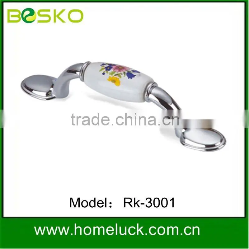 new cabinet ceramic flower handle porcelain handle