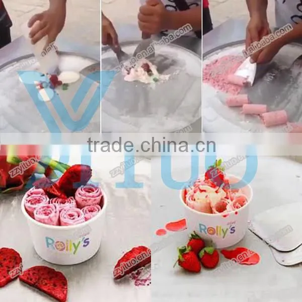 Fashion Design Thailand Fry Ice Cream Machine Rolled Fried Ice Pan Machine Cheap Cold Pan Thailand Fry Ice Cream Machine