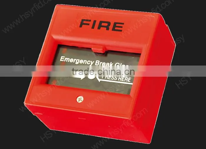 Fire alarm system emergency door release emergency break glass button
