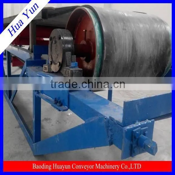 overhead trolley conveyor with rubber lagging pulley and gear box
