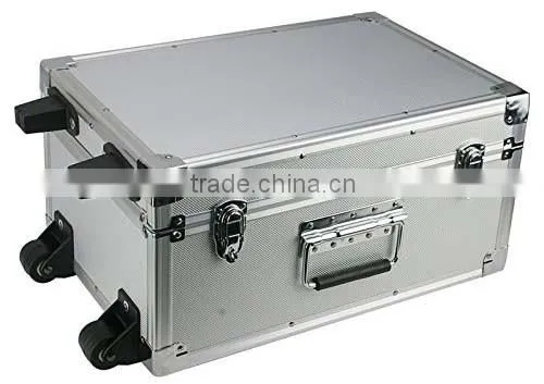Aluminum Hard Case with Wheels,Aluminum trolley flight storage case