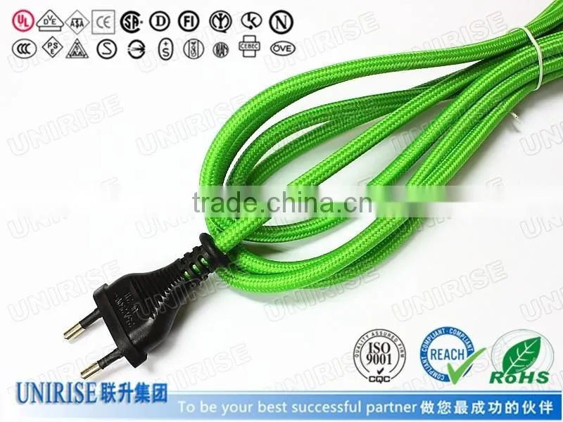 Colored Braided Electric Lighting Textile Cable for lamp