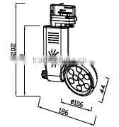 three phase led track lighting for gallery