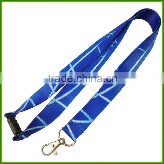 Rope manufacturers professional custom dark gradient color heat transfer lanyard webbing lanyard free sample