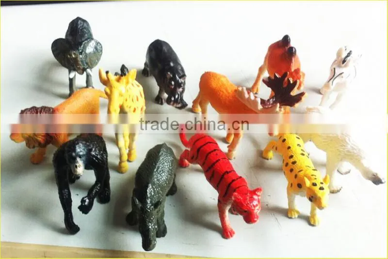 Promotion Soft Plastic PVC Solid Animal Toys Mini Animal Toys
