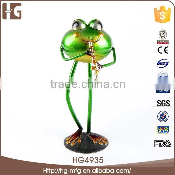 Music lovely frog metal for decoration