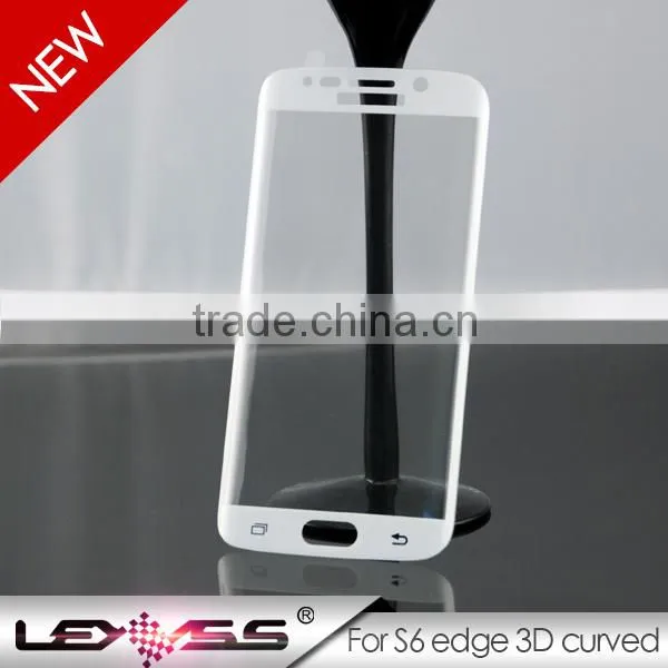 for samsung galaxy s6 edge full cover 3D curved tempered glass screen protector