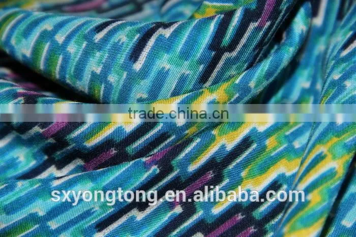2014 textile print viscose rayon staple fiber fabric