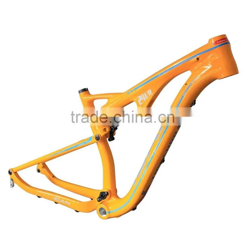 29er full suspension carbon mountain bike frame , 12K glossy suspension frame 29er AC036