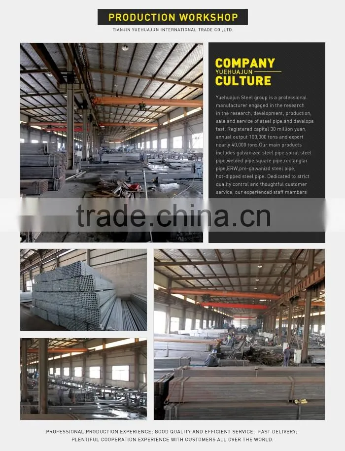 hot selling galvanized steel pipe thread ends and with coupling