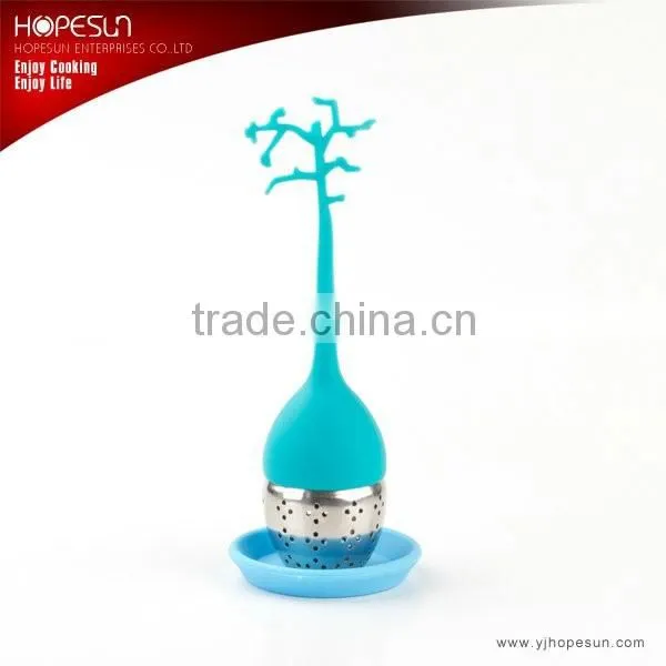 Food grade staineless steel and silicone tea infuser