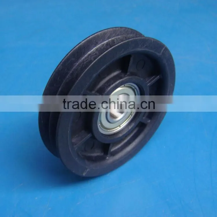 Wholesale moulded injection custom sizes timing belt door slide sheave small plastic nylon pulley wheels with bearings
