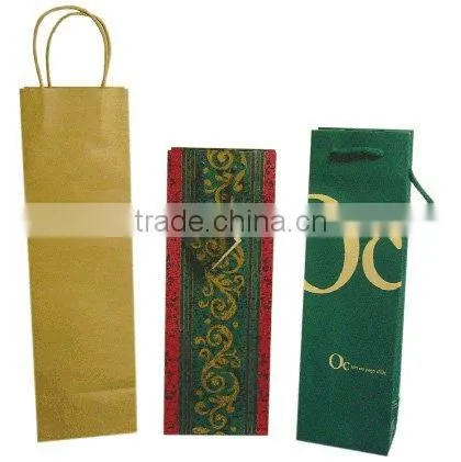 2015 High quality Paper red wine / Bottle Bag made in China