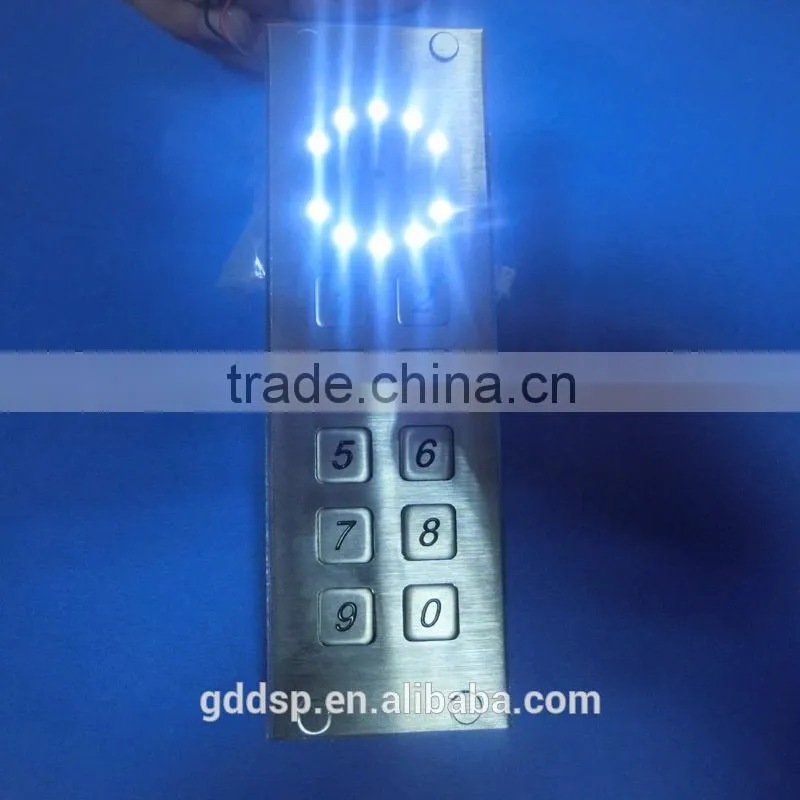 Manufacturer metal keys access control system black metal keypad
