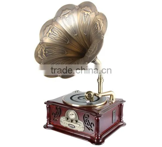 antique gramophone/retro gramophone/wooden gramophone