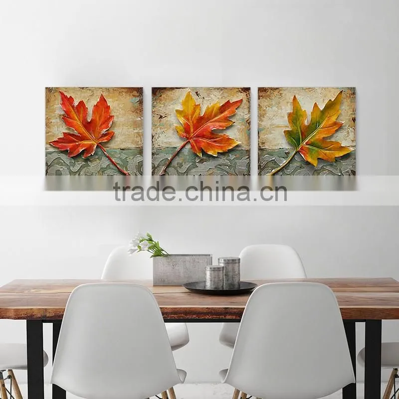 Canada Style Charming Maple Leaf Painting 3D Oil Art