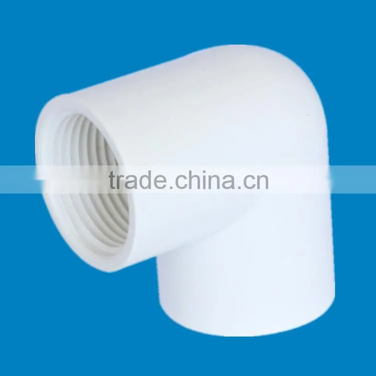 plastic pipe fitting for bathroom ASTM sch 40 pvc female elbow
