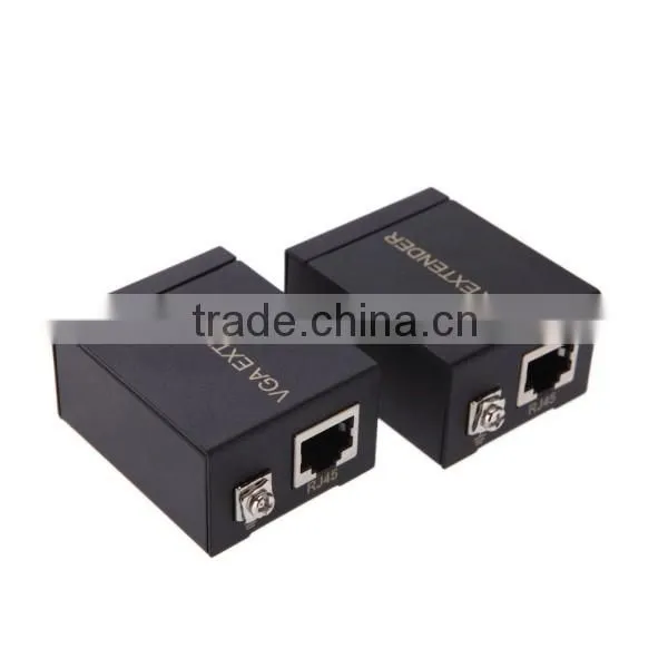 60M VGA Signal to RJ45 Signal Extender Transmitter + Receiver Set Single Ethernet Cable